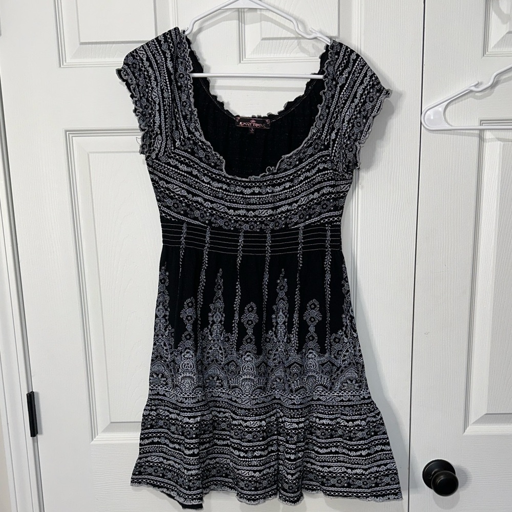 Almost Famous Black and Gray Mini Dress
